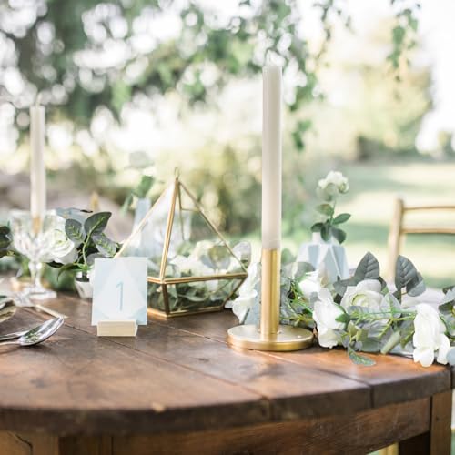 Bacucine Flower Garland Rose Vine 4Pcs 28FT Artificial Floral Garland with Green Leaves Hanging Rose Vine for Wedding Part...