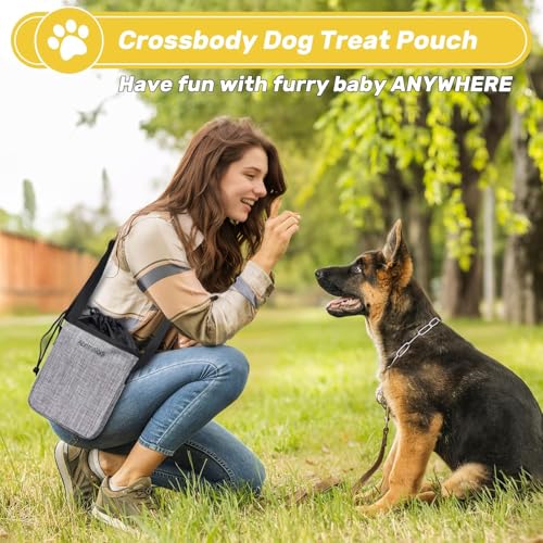 Abrimelodi 6 Set Dog Travel Bag, Large Pet Travel Kit for Supplies Includes 2 Food Containers, 1 Pet Organizer for Dogs, 2...