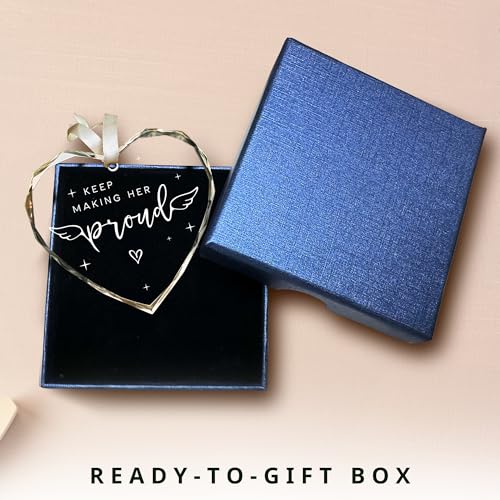 Memorial Gifts for Women - in Memory of Loved One Gift, Bereavement Gift - Remembrance Gifts - Keep Making Her Proud Ornam...