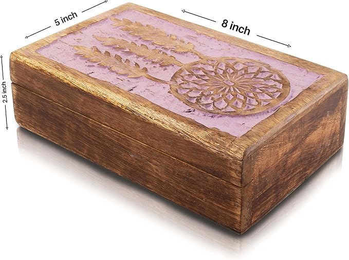 Birthday Gift Ideas Handmade Decorative Wooden Dream Catcher Jewelry Box Jewelry Organizer Keepsake Box Treasure Chest Tri...