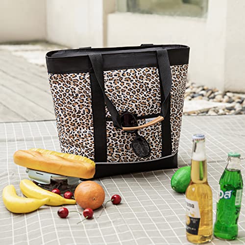 TIIOCTI Insulated Cooler Bag Reusable Grocery Tote Bags Transport Large Lunch Box for Women
