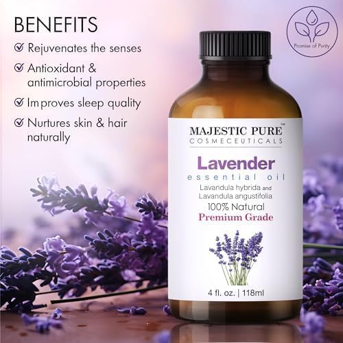 Majestic Pure Essential Oil with Glass Dropper - 100% Pure and Natural - Essential Oils for Diffuser, Aromatherapy, Soap a...