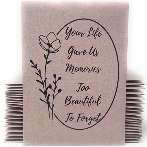 Forget Me Not Seeds - Memorial Funeral Favors - Memories Too Beautiful - 3.25x4.5 inches - Prefilled Seed Packets - Ready ...