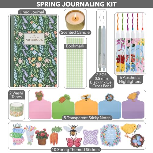 Selah by Mr. Pen Spring Bible Journaling Kit, Limited Edition, Journaling Kit with Highlighters, Gel Pens, Washi Tape, Sti...