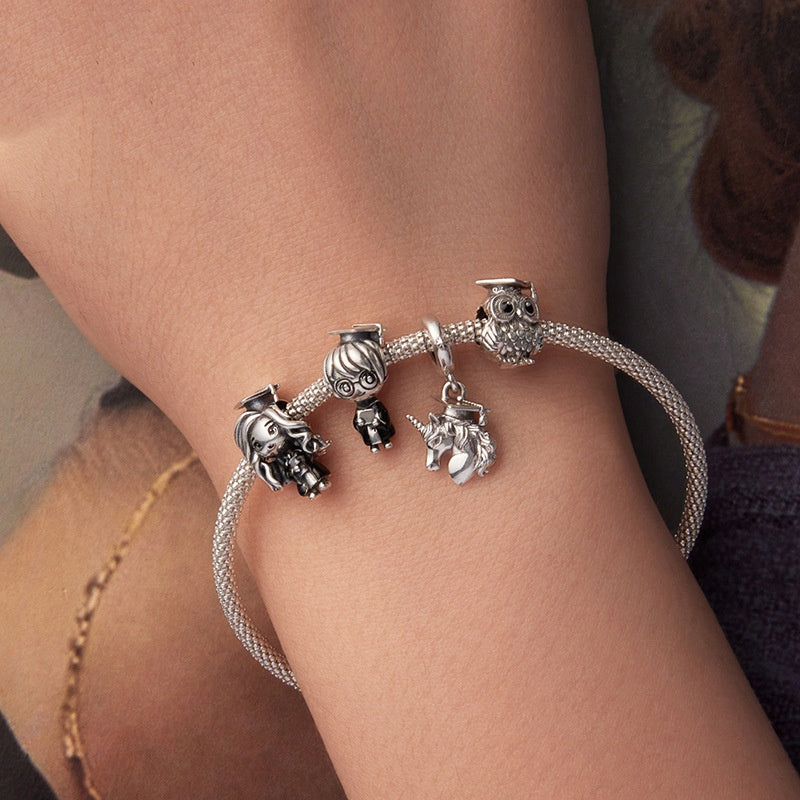 Graduation Season Boy Diy Bead Accessories S925 Sterling Silver Beads
