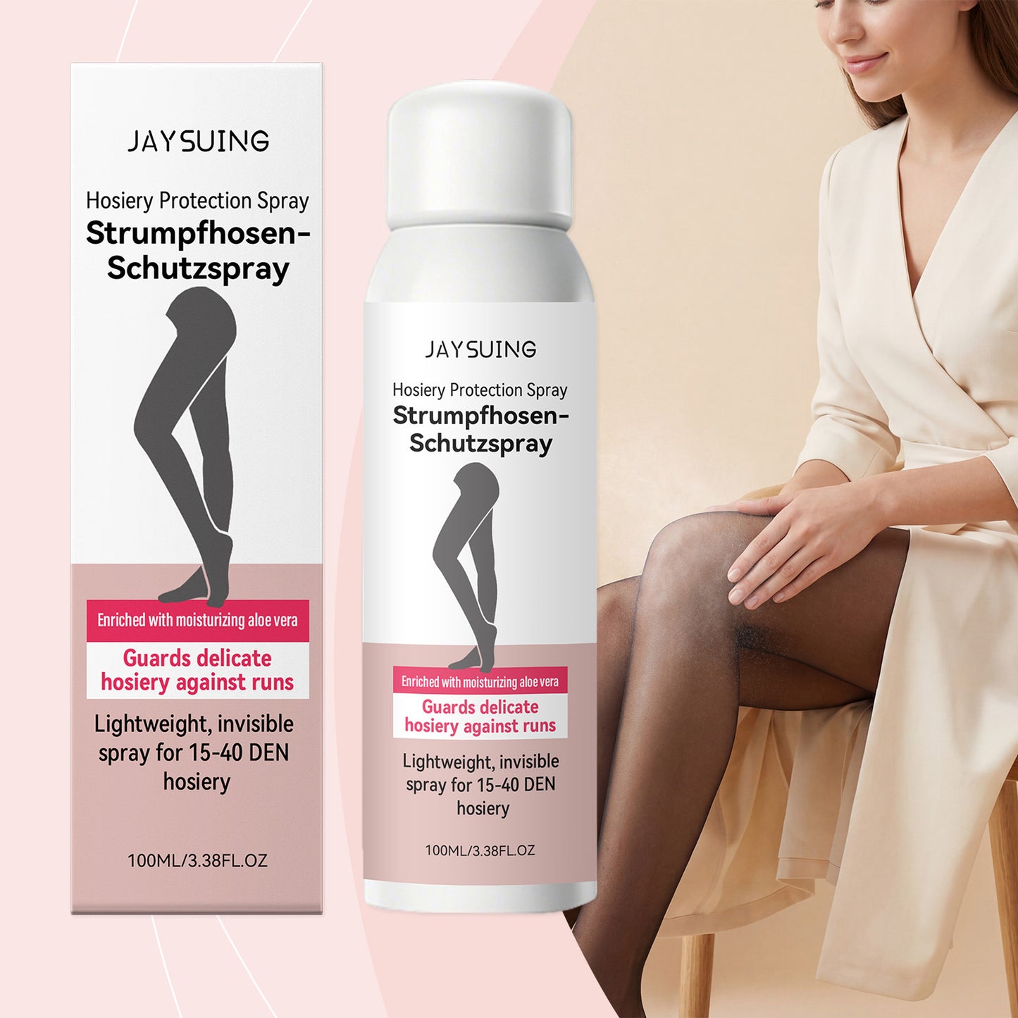 Jaysuing Anti-Snagging Spray For Stockings, Gentle Care For Stocking Fabrics, Prevents Snagging, Non-Sticky, Does Not Attract Dust