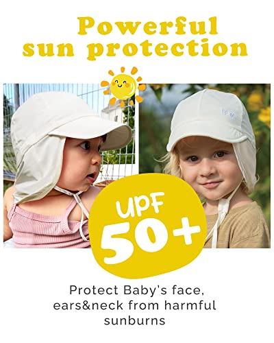 FURTALK Baby Sun Hat with Neck Flap UPF 50+ Adjustable Baby Boys Girls Summer Beach Hat for Traveling Swim Hat