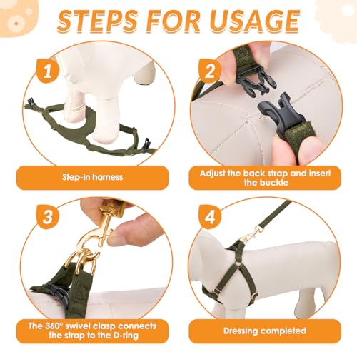 Lukovee No Pull Small Dog Harness with Leash - Lightweight Soft Puppy Vest Harnesses, Adjustable Pet Harnesses for Puppy S...
