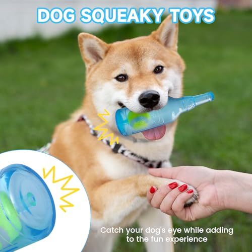 Qiuruoo Water Bottle Dog Toy,Dog Toys for Aggressive Chewers,Water Bottle with Tennis Ball,Suitable for Small and Medium P...