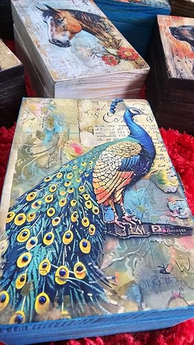 RK Collections Peacock Trinket Keepsake Box. Jewerly Box. Peacock Lovers Gift Idea for storing Necklace, Earrings, Trinket...
