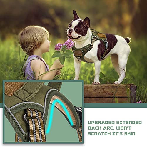 BUMBIN Tactical Dog Harness for Medium Dogs No Pull, Famous TIK Tok No Pull Dog Harness, Fit Smart Reflective Pet Walking ...