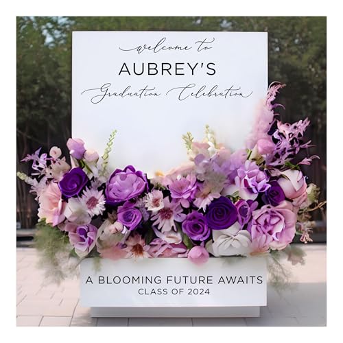 Welcome to The Graduation Celebration Flower Box Welcome Sign, Graduation Party Decorations 2025, Personalized Graduate Vi...