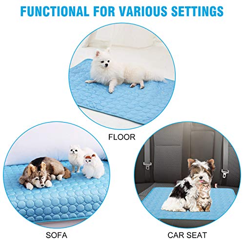 XinChangShangMao Dog Cooling Mat, Q-Max>0.4 Pet Dog Self Cool Pad, Ice Silk Washable Summer Cooled Mat for Dogs Cats, Kenn...