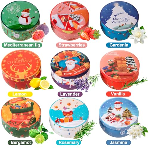Scented Candles Gifts Set, 9 Pack Scented Candle Set Fragrances Flavor Natural Soy Wax 2.5oz Candles for Christmas Gift, W...