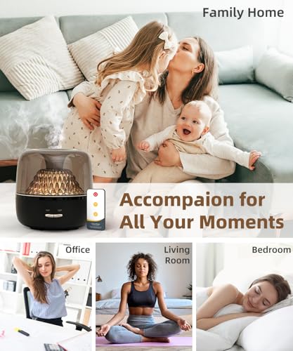 KinYiLO Small Essential Oil Diffuser for Home, Stylish Volcano Mountain View & Colorful Lighting, Aromatherapy Aroma Diffu...