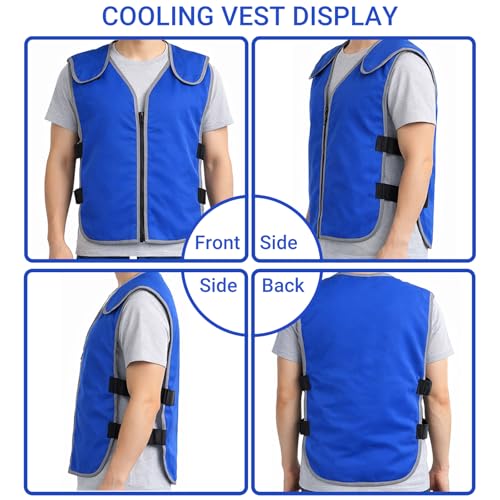Cooling Vest for Men & Women, Ice Vest with 28 Reusable Ice Packs, High Visibility Reflective Adjustable Ice Jacket for Wo...