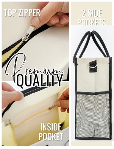 InnoBeta Mema Gifts for Grandma, Canvas Tote Bag on Christmas or Birthday & Mother's Day, Tote with Top Zipper Closure and...