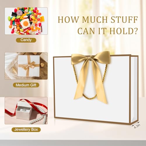 YoungTree Medium Mothers Day Gift Bag with Ribbon and Greeting Card 2 Tissue Papers, Mothers Day Bag, Birthday Gift Bags w...
