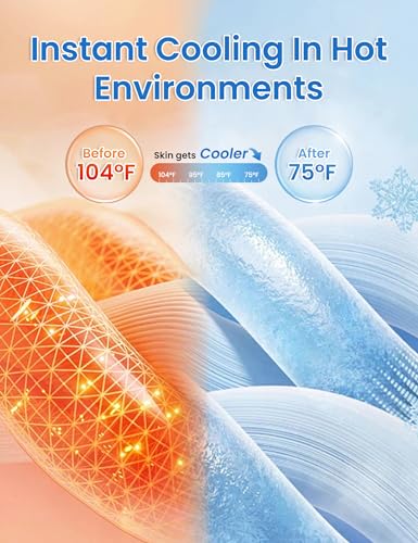 HENNCHEE Cooling Safety Vest for Men & Women, 12PCS Ice Packs, Body Cool Clothing for Hot Weather Outside Workers