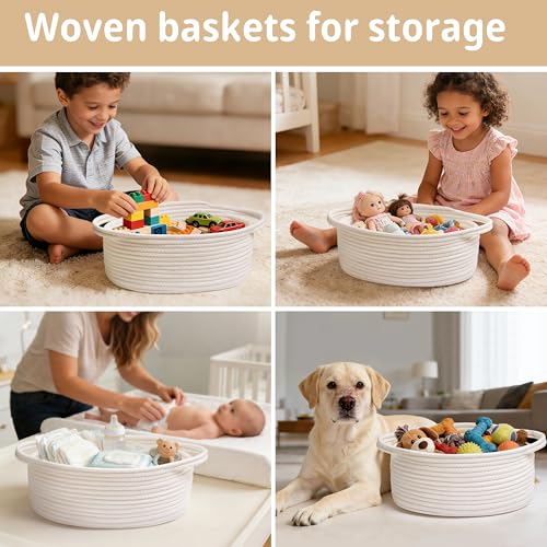 Bufims Small Woven Basket Gift For Empty ,Valentine's Day Gifts With Ribbons and Bags, Durable Cute Gifts 12"X 8" X 5"Smal...