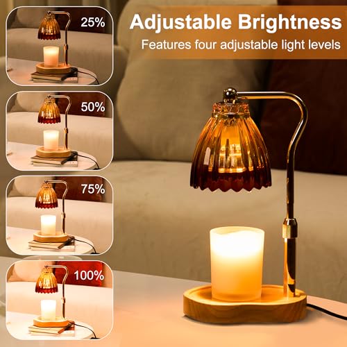 Candle Warmer Lamp with Timer Dimmable, Lamp Candle Warmer for Jar Candles，Birthday Gifts for Women Mom, House Warming Gif...