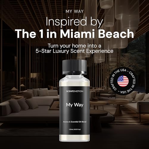 My Way Diffuser Oil Inspired by The 1 Miami Beach Scent, Scent Diffuser Oil with Notes of Cardamom, Leather, Lemon & Iris,...
