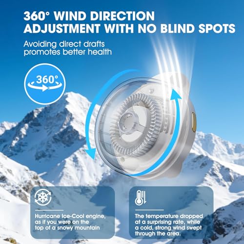 Small Clip Fan, Personal Waist Fans,Portable Silent Mini Bladeless Fan Clip On for Shirt ,Hands-Free Personal Clip Fans 3 ...