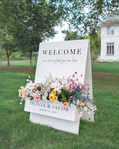 Flower Box Welcome Sign - Wedding Welcome Sign