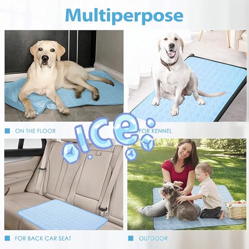 Cat Cooling Mat, Cooling Pad for Dog, Reversible Cool & Warm, All-Season Use, Anti - Slip, Machine Washable, Ideal for Dog...