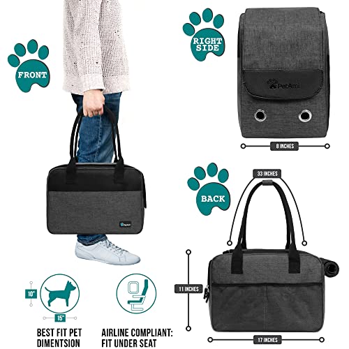 PetAmi Dog Purse Carrier for Small Dogs, Airline Approved Soft Sided Pet Carrier with Pockets, Ventilated Dog Carrying Bag...