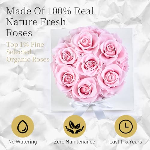 Graclect Flowers for Delivery Prime - Preserved Roses in a Box - Forever Flowers, Immortal Roses, Eternal Rose Birthday Gi...