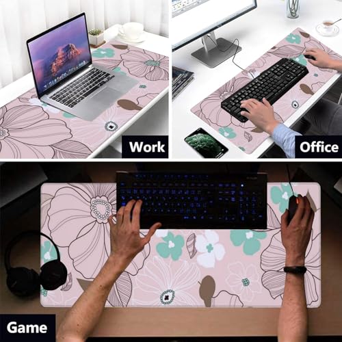 Black Cat Bat Gaming Mouse Pad, Office Desk Mat, Anti-Slip Rubber Base Cool Aesthetic Mouse Pads for Computer Laptop Keybo...