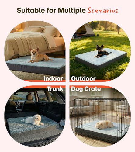 Wagora Dog Bed for Crate, Extra Large Cooling Mat for Dogs, Waterproof Dog Bed with Dual Surface Removable Washable Cover...