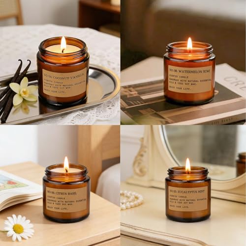 8 Pack Scented Candles for Home,Long Lasting Soy Wax Candle Gift Set, Aromatherapy Candle Gifts for Womens Birthday Annive...