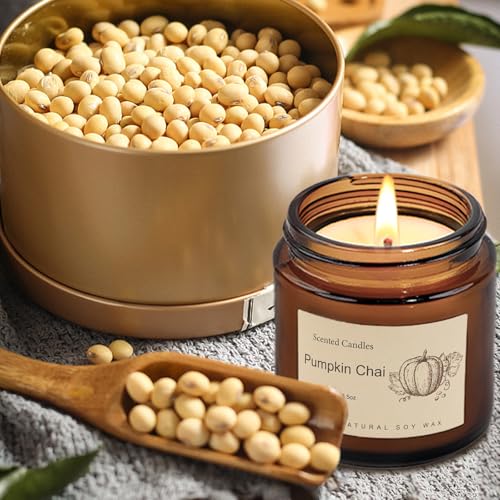 6-Pack Jar Scented Candles for Home Scented - Home Decorative Candles Gift Set, 3.5oz Soy Wax Candles for Living Room, Bat...