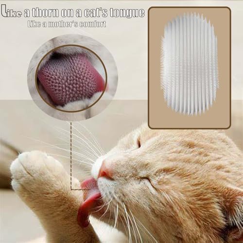 SoarExcelleryy Soft Fur Cat Brush - Over 1000 gentle cat tongue brushes with prickly serrations, suitable for sensitive ca...