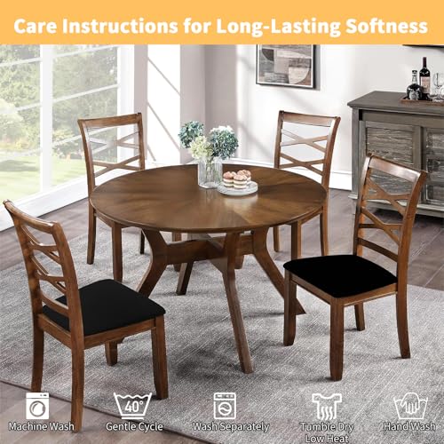Gute Chair Seat Covers, Dining Room Chair Seat Covers with Ties,Removable Washable Dining Chair Covers Anti-Dust Dining Ro...