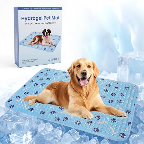 Pet Cooling Gel Pad with Patent Technology, 20in Dog Cooling Mat for Summer, Self-Cooling Mat for Medium/Small Dogs, Non-S...