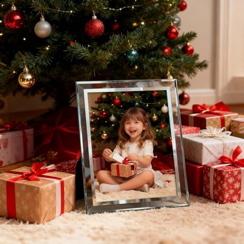PETAFLOP 8x10 Picture Frame Glass Frames for 8 by 10 Pictures, Tabletop Display Vertically or Horizontally