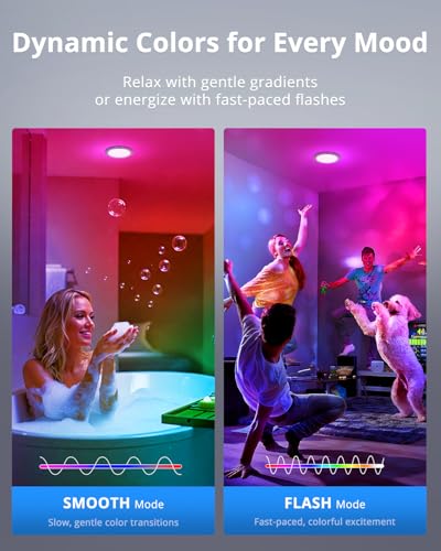 Combuh Rechargeable RGB Shower Lights - 12 Color Changing Ambient Light + Cool White, Motion Activated & Remote Control, W...