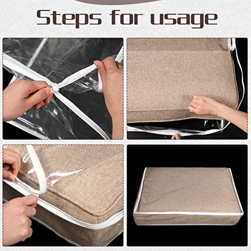 Geetery Plastic Sofa Seat Cushion Covers PVC Waterproof Couch Covers Furniture Sofa Seat Slipcover for Against Cat Dog Cla...