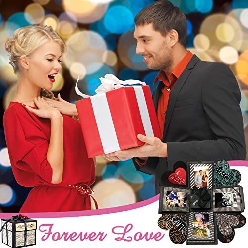 Hamiggaa Explosion Box Gifts,Surprise Creative DIY Photo,Exploding Love Box,Love Memory Photo Box with 4 Faces for Anniver...