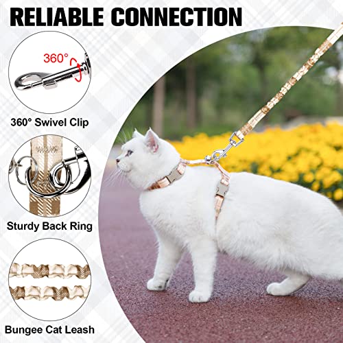 BEAUTYZOO Cat Harness and Leash Set Escape Proof for Walking, Kitten Soft Adjustable Vest Harnesses for Small Medium Large...