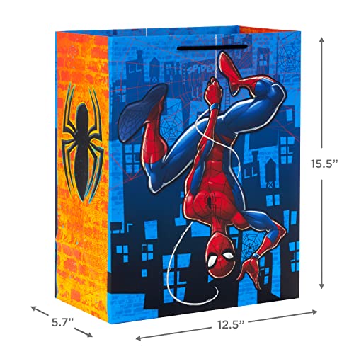 Hallmark Marvel Spider-Man Gift Bags (2 Bags: 1 Large 13", 1 Extra Large 15") for Birthdays, Halloween, Christmas, Kids Pa...
