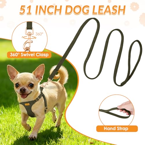 Lukovee No Pull Small Dog Harness with Leash - Lightweight Soft Puppy Vest Harnesses, Adjustable Pet Harnesses for Puppy S...