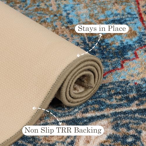 Superior Indoor Non-Slip Area Rug or Runner, Modern Overdyed Machine Washable Rugs, Home Floor Decor For Entryway, Office,...