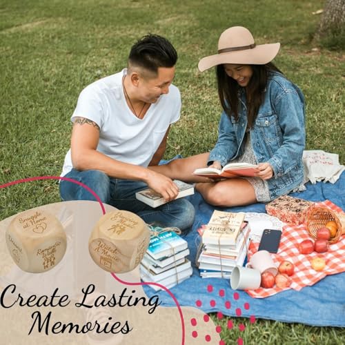 Deluxe Date Night Dice Game – 6 Dice, Decision Coin, Game Board & Carry Bag – Couples Gift for Newlyweds, Anniversary, Wed...