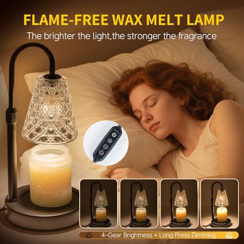 RMFSH Candle Warmer Lamp with Timer Dimmable, Birthday Gifts for Women Mom, House Warming Gifts New Home Decor, Wax Melt W...