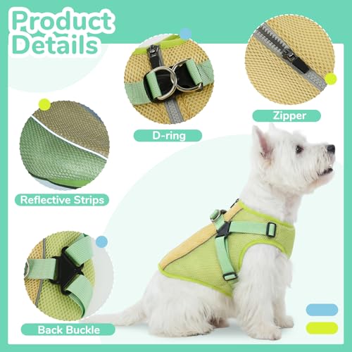 FUAMEY Dog Cooling Vest for Small Dogs, Doggy Evaporative Cooling Jacket in Hot Weather, Puppy Breathable Mesh Cooler Vest...