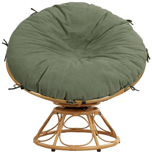 ANMINY Papasan Cushion Cover ONLY Thick Soft Velvet Slipcover for Papasan Cushion, Removable and Machine Washable Round Ch...